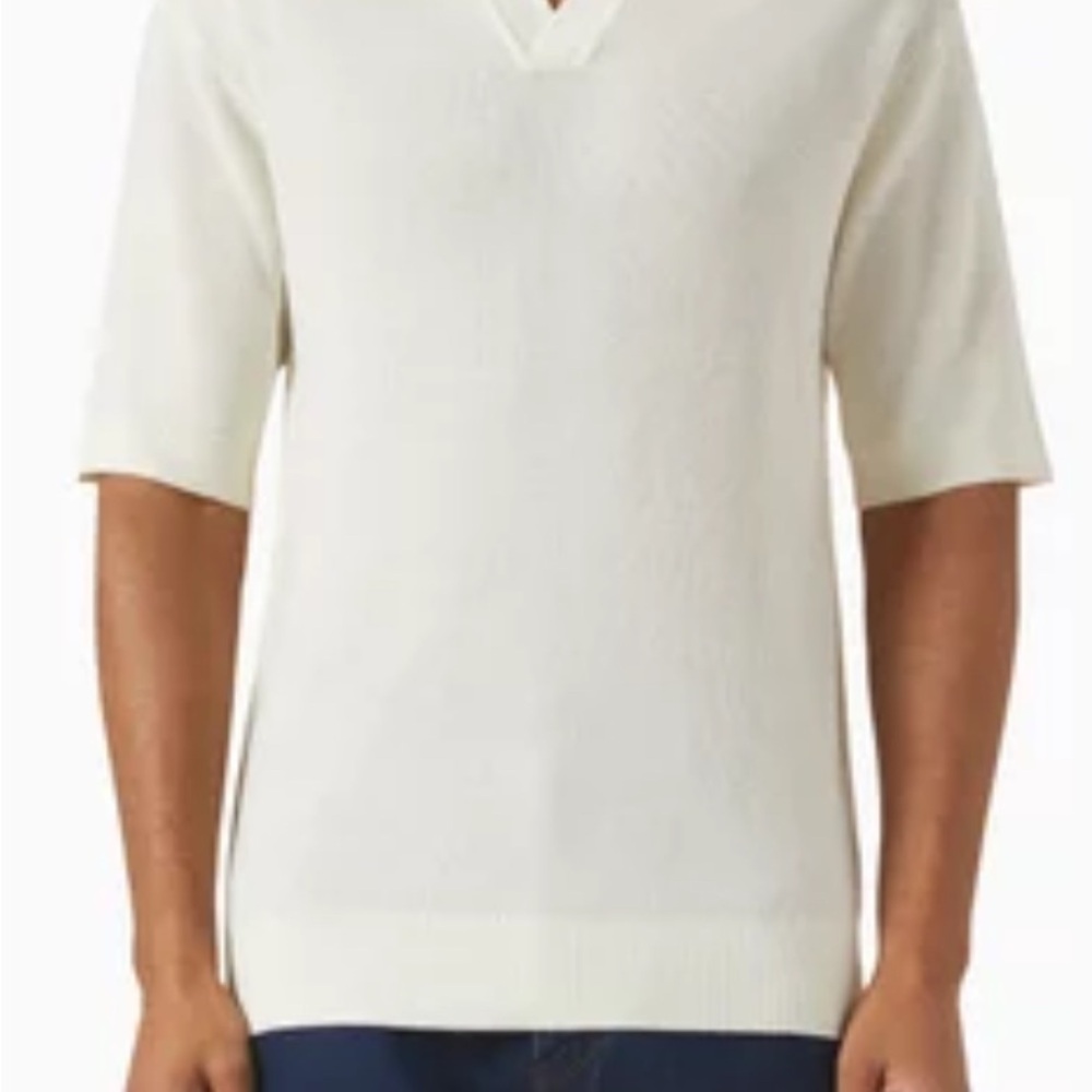Saturdays New York City Men's Off-White V-Neck Sweater